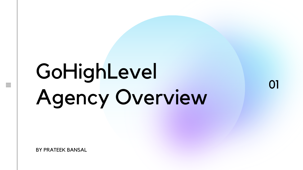 GoHighLevel Agency Overview