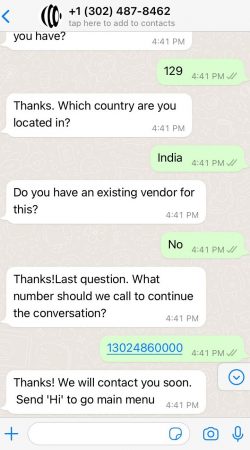 Whatsapp buisness chatbot